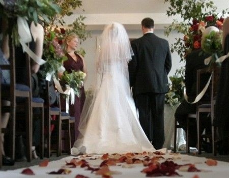 A couple getting married