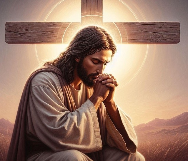 Jesus praying 